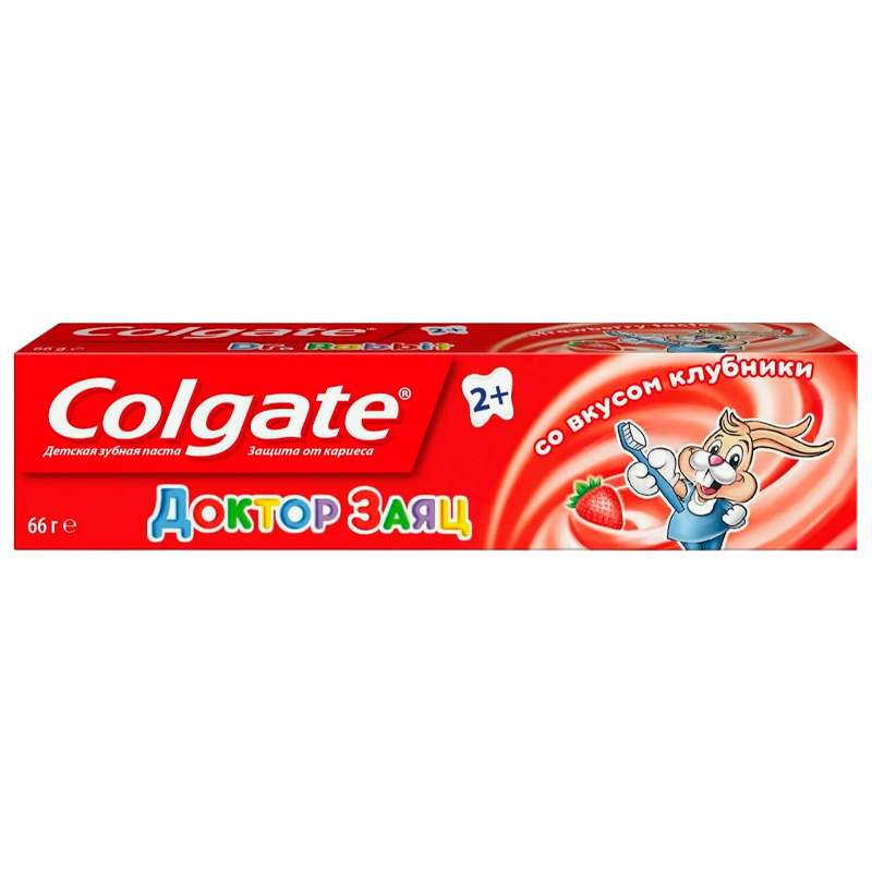 Зубная паста COLGATE Доктор Заяц Клубника для детей 50мл (1/72)