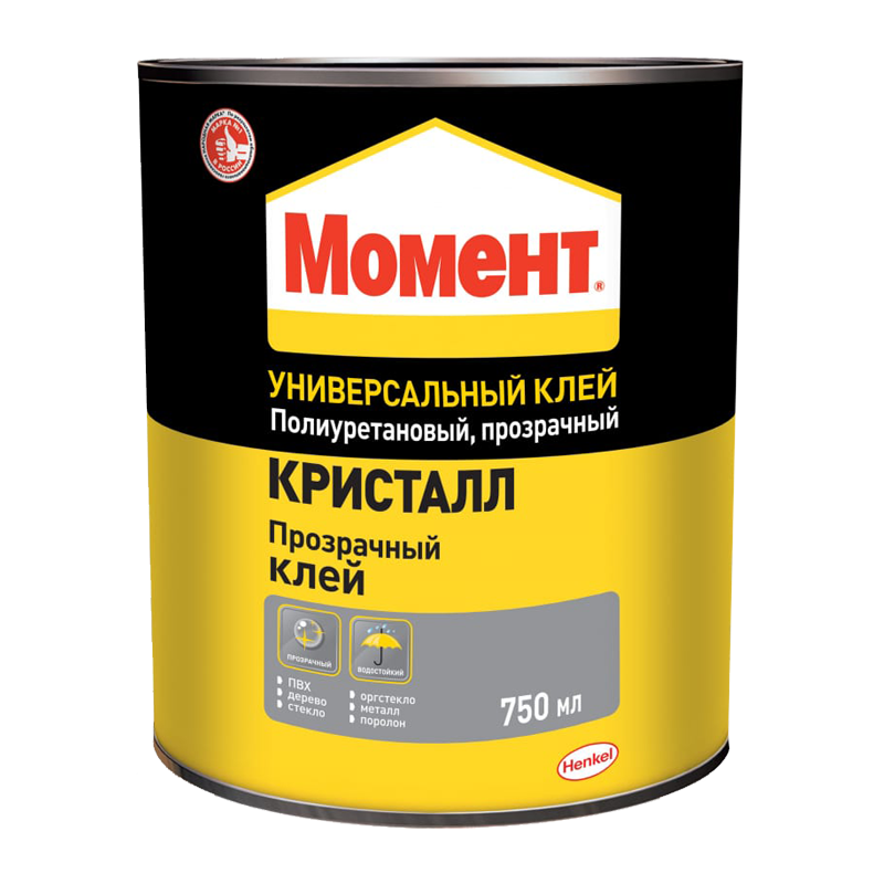 Клей Момент КРИСТАЛЛ 750мл универсальный в банке (1/6)