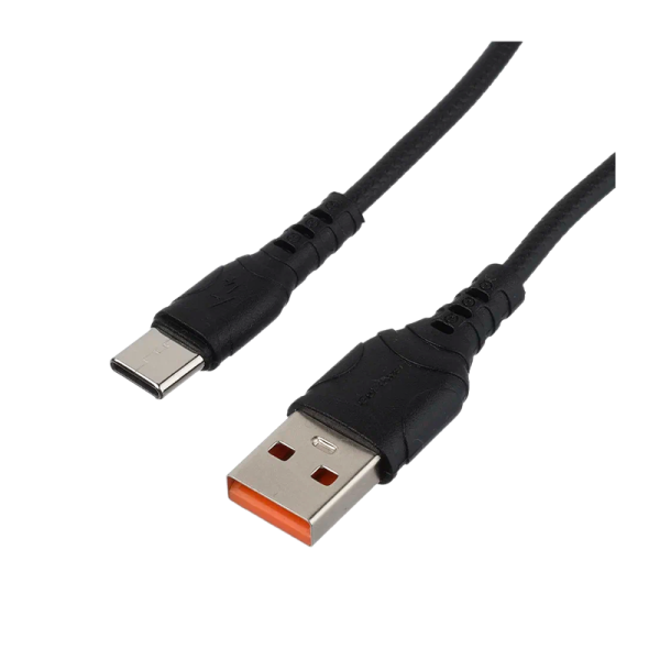 *Кабель GoPower GP06T USB (m)-Type-C (m) 1.0м 2.4A ПВХ черный (1/200/800) 