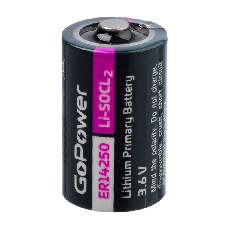 Батарейка GoPower ER14250 1/2AA PC1 Li-SOCl2 3.6V без выводов (1/10/500)