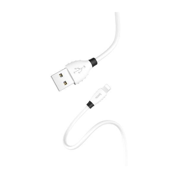 Кабель HOCO X27 USB (m)-Lightning (m) 1.2м 2.4A TPE белый (1/30/300)