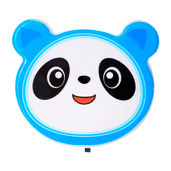 Ночник Camelion NL-252 "Панда" 220V в розетку синий (1/24/96)
