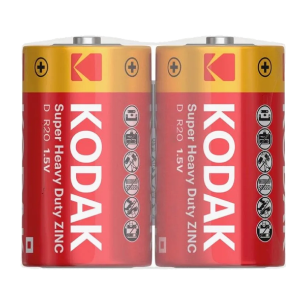 Батарейка Kodak Extra R20 D Shrink 2 Heavy Duty 1.5V (2/24/288)