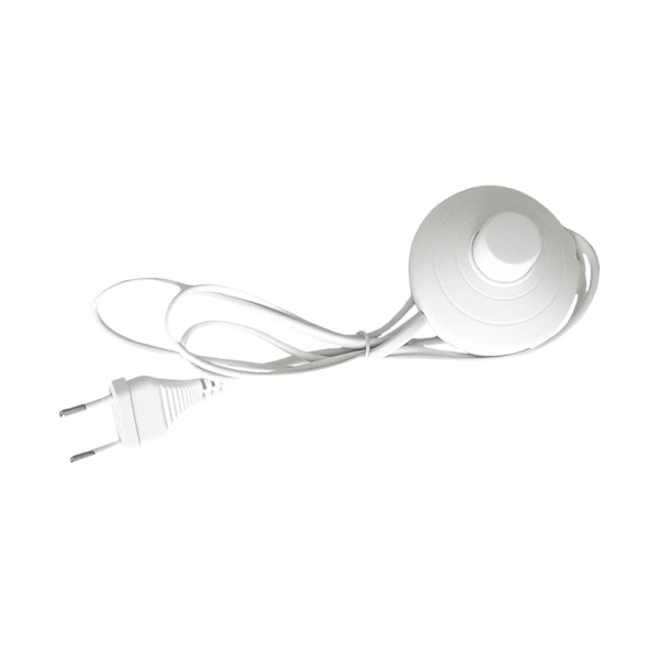 Кабель питания Прогресс для бра 1.7м 10A 2x0.5мм² с кнопкой белый (1/200)