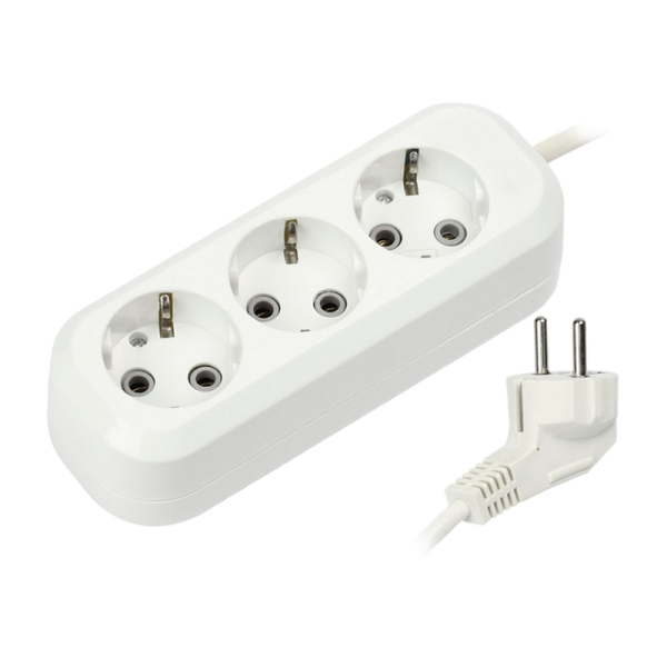 Удлинитель Smartbuy 3р.С/З 16A 1.5м белый (1/40)
