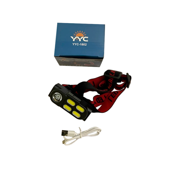 Фонарь налобный Без бренда YYC-1802 от аккумулятора черный