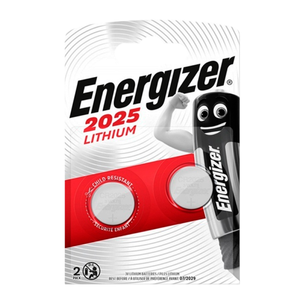 Батарейка Energizer CR2025 BL2 Lithium 3V годен до 07-2022 (2/20/200)
