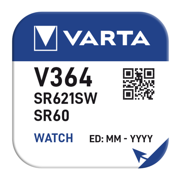 Батарейка Varta 364 (SR621SW) BL1 Silver Oxide 1.55V (1/10/100)