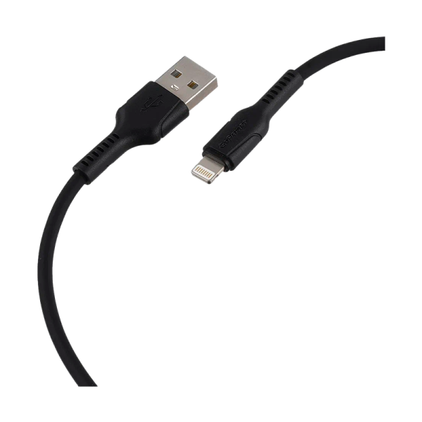 Кабель GoPower GP21L USB (m)-Lightning (m) 1.0м 2.4A силикон черный (1/200/800)