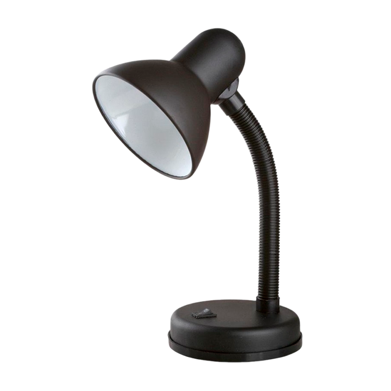 Светильник настольный Camelion KD-301 40W 230V E27 на основании черный (1/12)