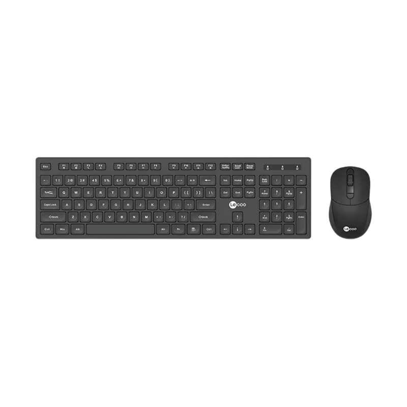 Набор клавиатура+мышь беспроводной Lenovo KW201 английская раскладка черный