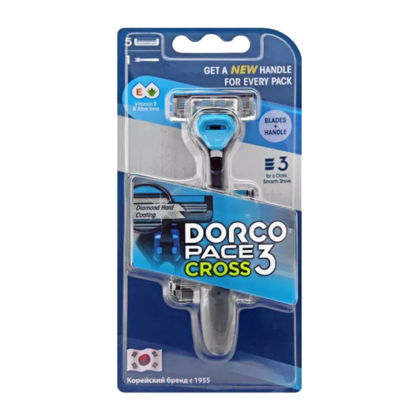 Бритва DORCO PACE 3 CROSS TRC 1005 3 лезвия 5 кассет (1/10)