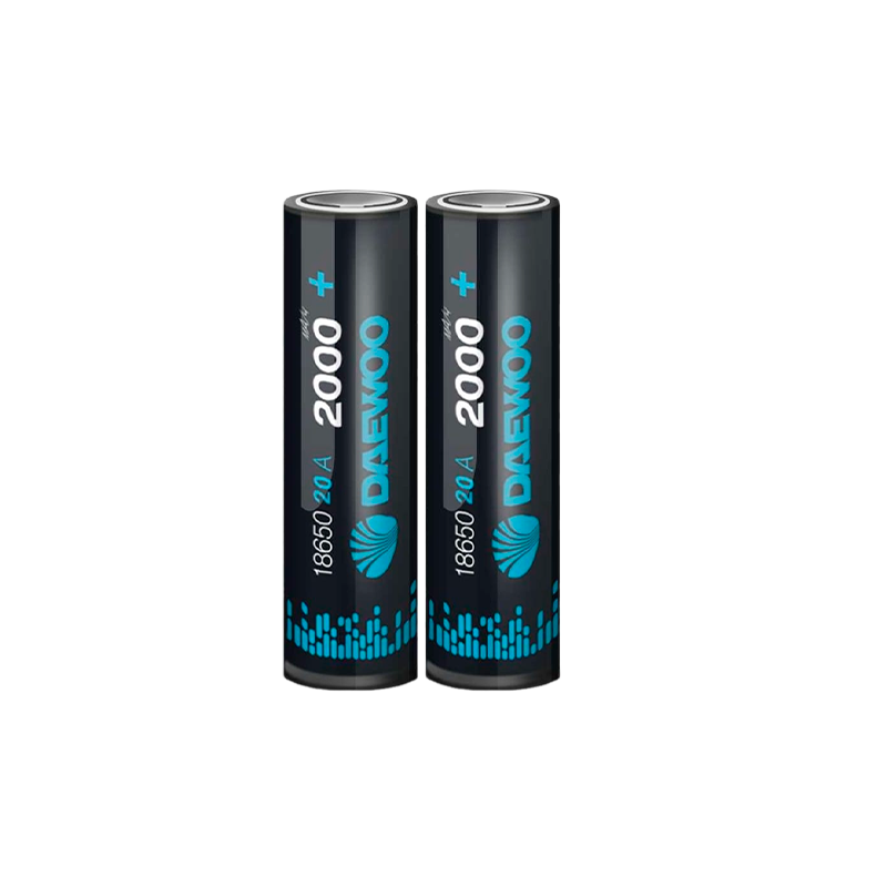 Аккумулятор Li-ion Daewoo 18650 BOX2 2000mAh без защиты (2/20/200)