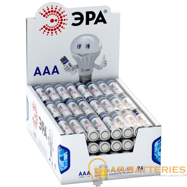 Батарейка ЭРА PROMO Super LR03 AAA Shrink 4 Alkaline 1.5V (96/384)