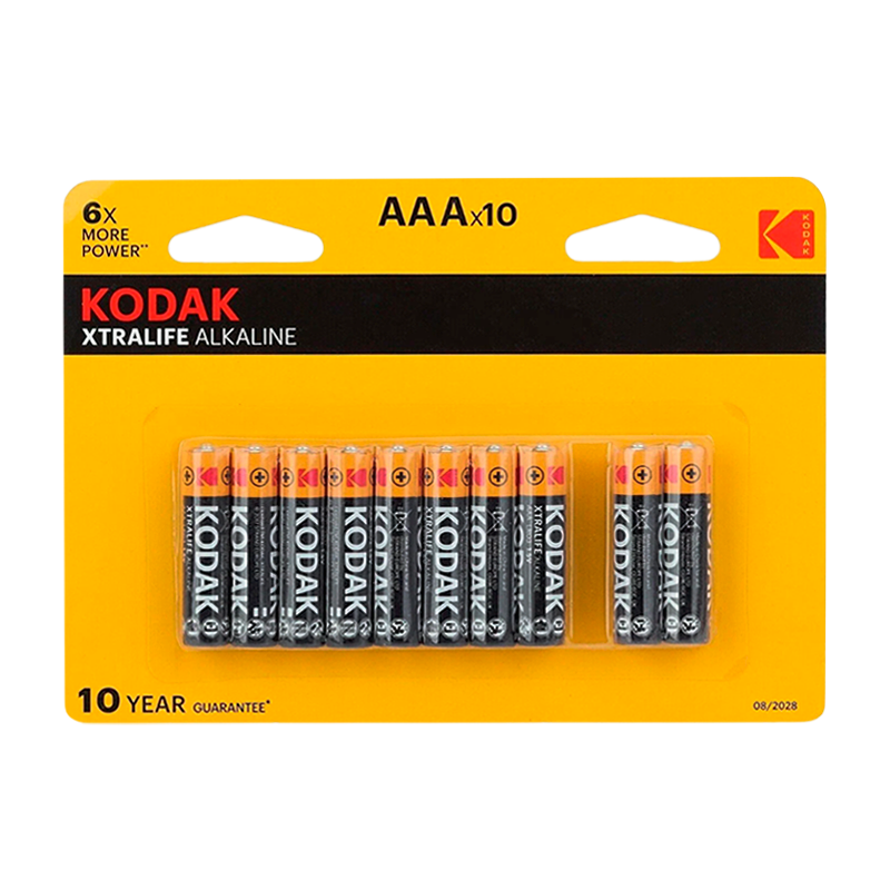 Батарейка Kodak XTRALIFE LR03 AAA BL8+2 Alkaline 1.5V (10/120/480/38400)
