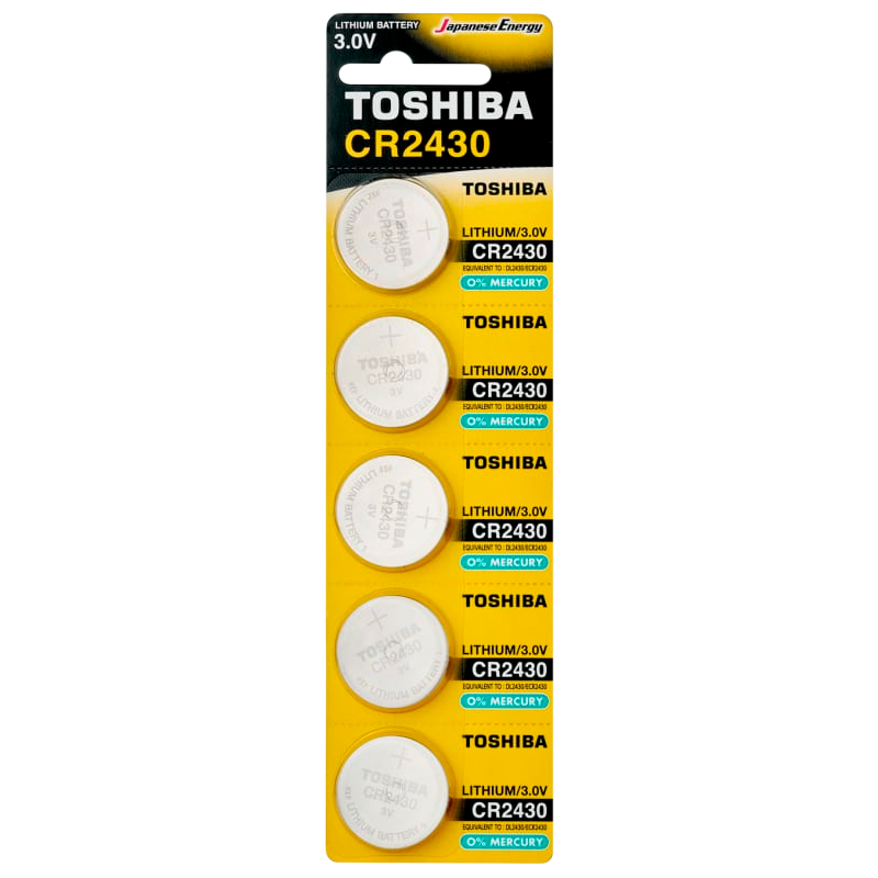 Батарейка Toshiba CR2430 BL5 Lithium 3V (5/100/12000)
