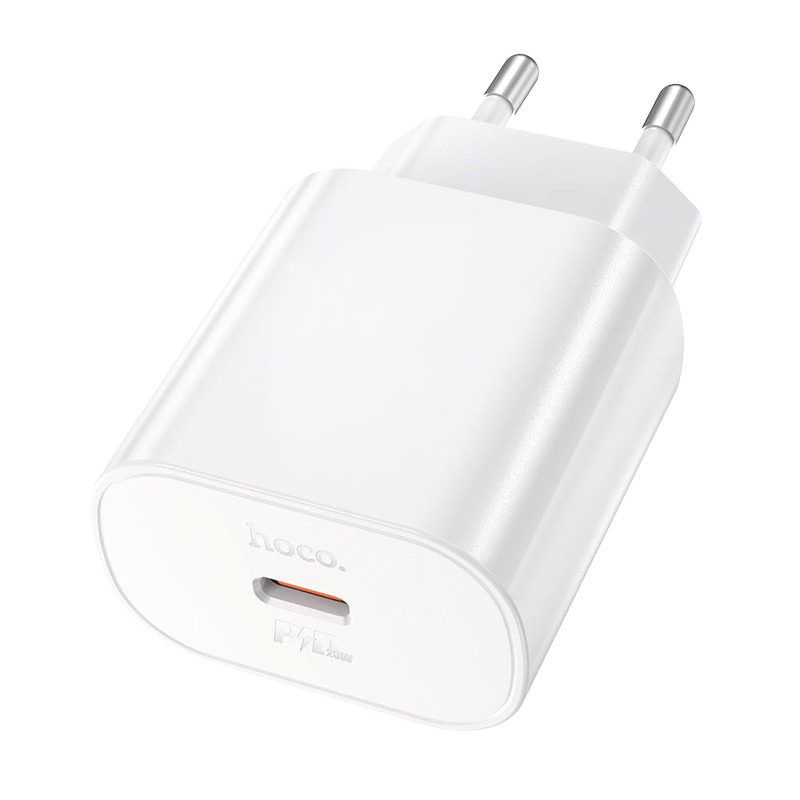 Сетевое З/У HOCO N22 Type-C 3.0A 25W PD3.0 с кабелем Type-C-Type-C 60W белый (1/12/120)