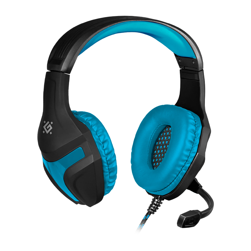 Наушники полноразмерные Defender Scrapper 500 с микр. игровые черный синий (1/16)