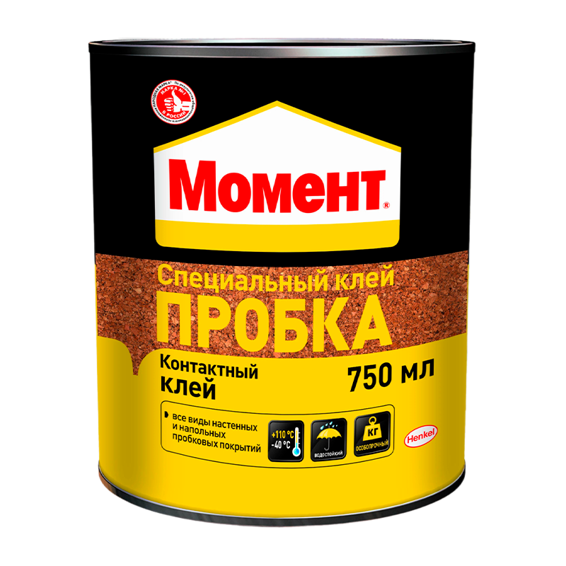 Клей Момент ПРОБКА контактный 1л для соединения изделий из пробки (1/6)