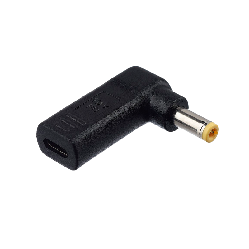Адаптер GoPower Type-C (m)-5.5x2.5mm (m) черный