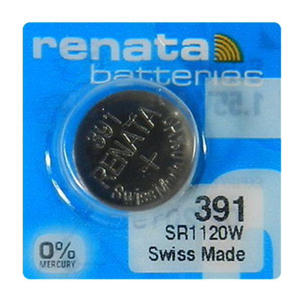 Батарейка Renata 391 (SR1120W) Silver Oxide 1.55V (1/10/100)