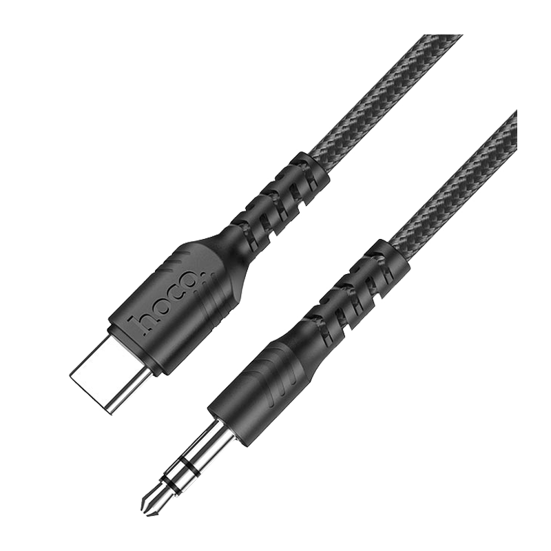 Кабель AUX HOCO UPA17 Jack 3.5mm (m)-Type-C (m) 1.0м TPE черный (1/37/370)