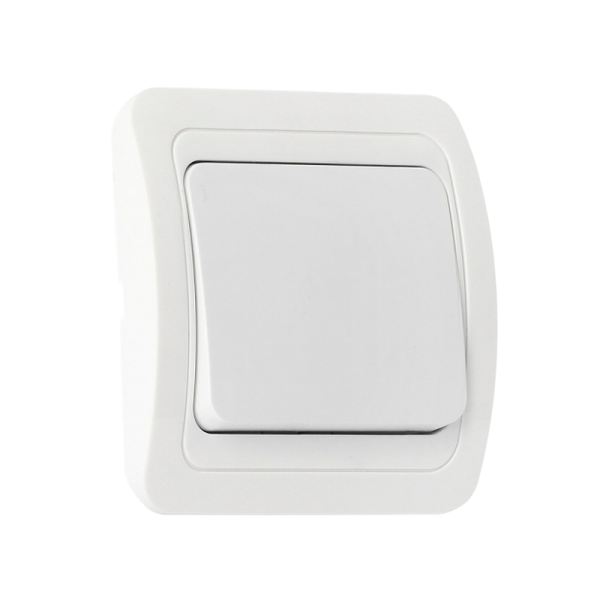 Выключатель Smartbuy 1-клавишный 10А белый "Марс" (SBE-02w-10-SW1-0)