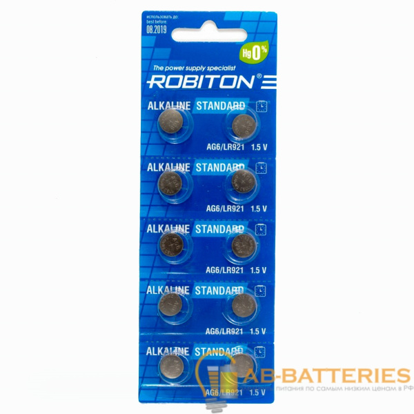 Батарейка ROBITON STANDARD R-AG6-BL10 AG6 BL10 (10/200/4000)
