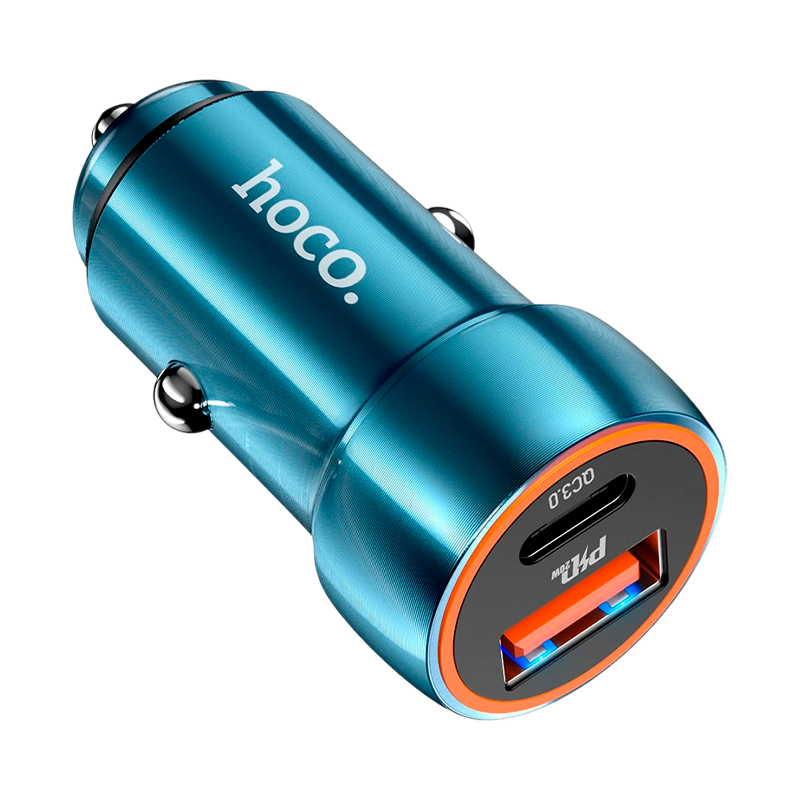 Автомобильное З/У HOCO Z46 USB 3.0A синий сапфир (1/12/120)