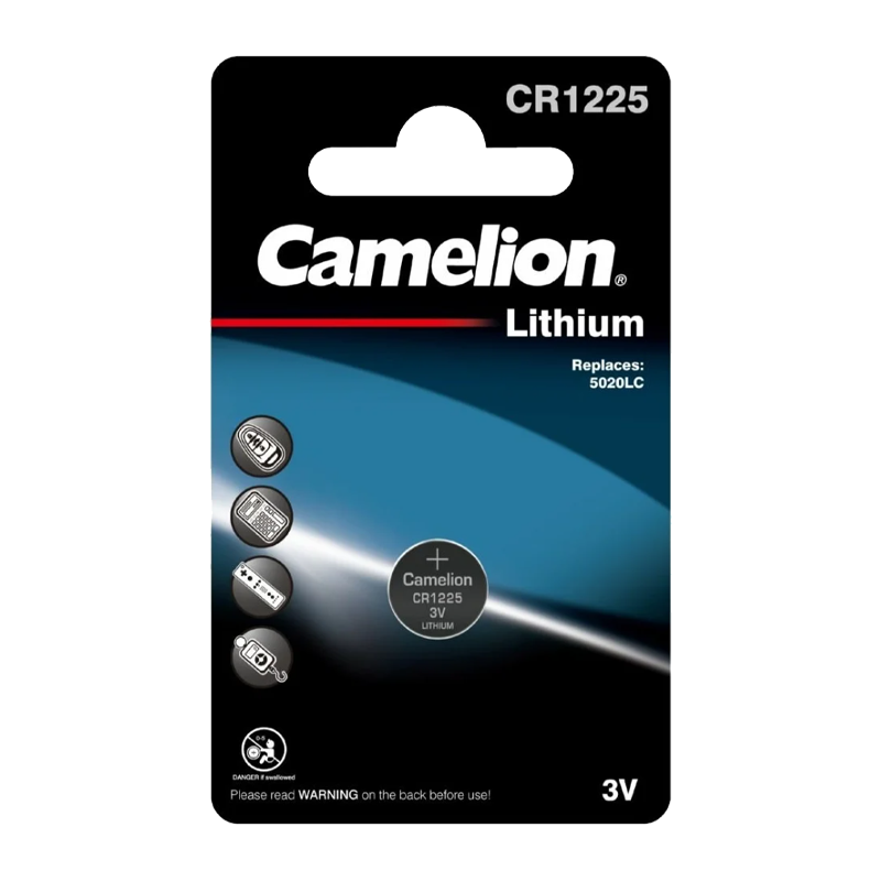 Батарейка Camelion CR1225 BL1 Lithium 3V (1/10/1800)