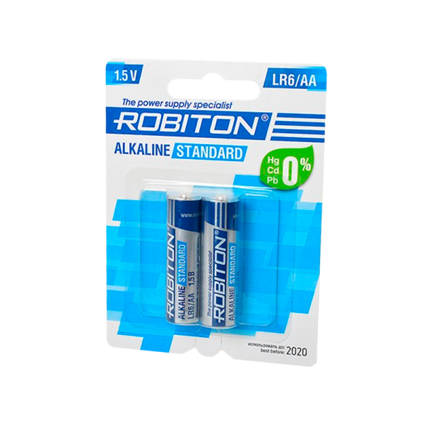 Батарейка ROBITON STANDARD LR6 BL2 (2/24/480)