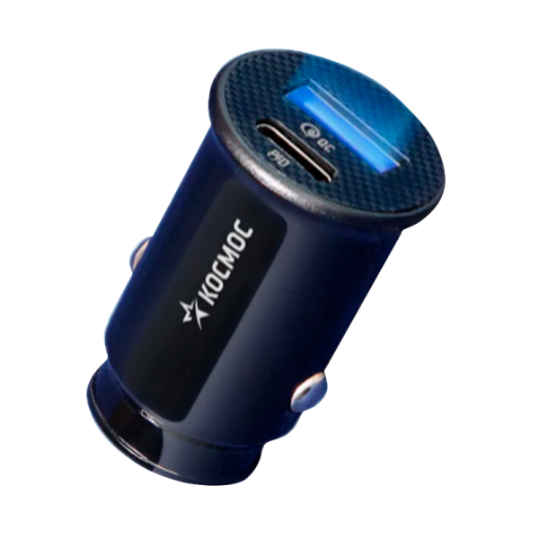 Автомобильное З/У Космос 1USB/Type-C 3.0A 20W QC3.0 / PD3 черный (1/40/80)