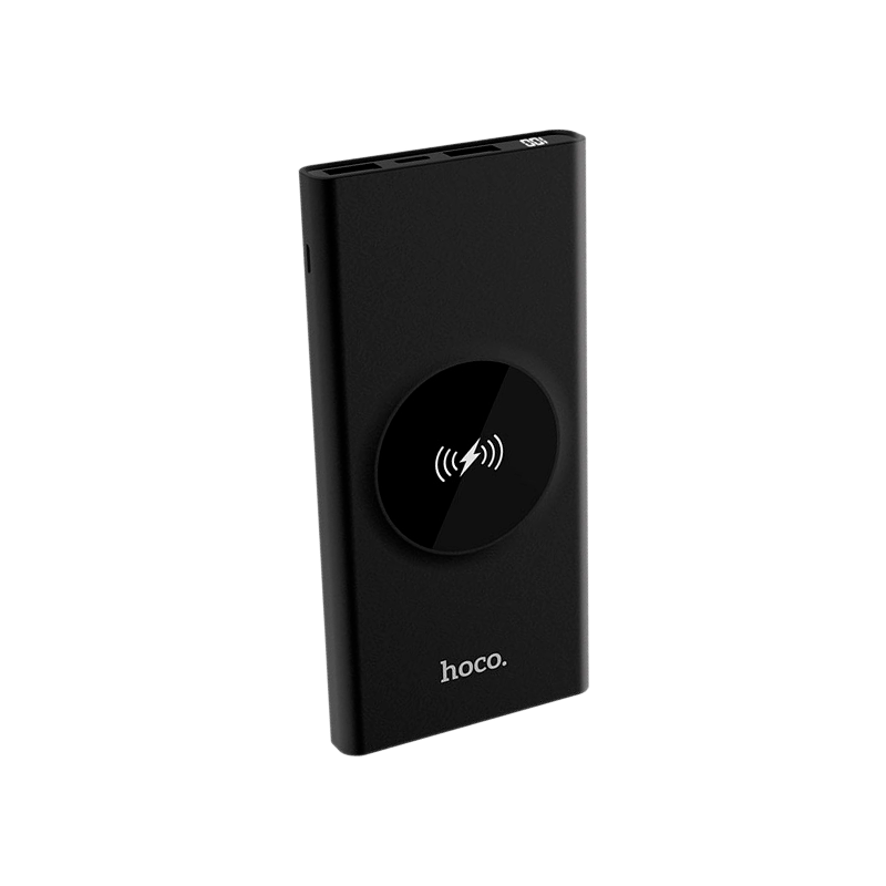 Внешний аккумулятор HOCO J37 10000mAh 2.0A 2USB/Type-C беспр. зар. Qi черный (1/39)