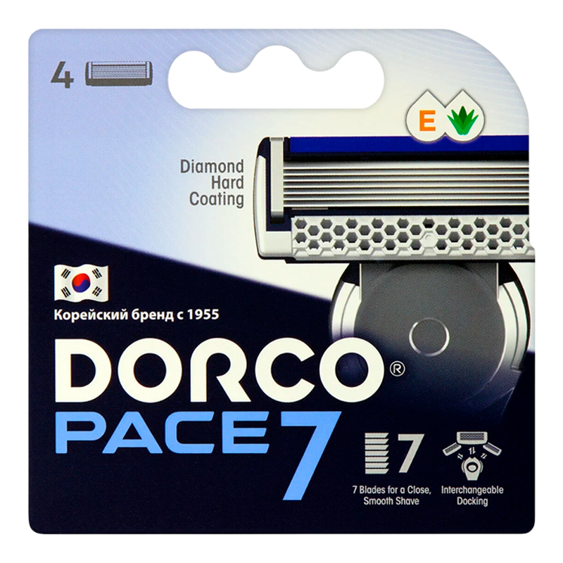 Сменные кассеты DORCO PACE7 SVA 1040 7 лезвий 4шт. (цена за 1 шт) (4/96)