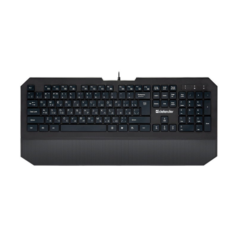 Клавиатура проводная Defender SM-600 Pro Oscar классическая USB 1.5м черный (1/20)
