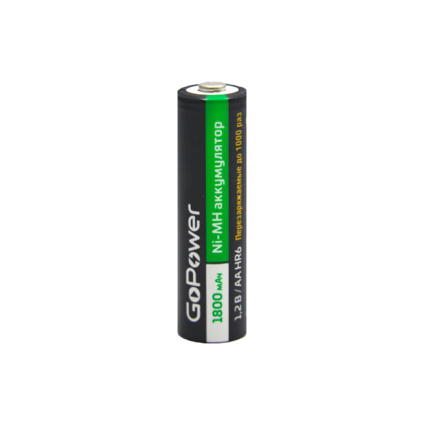 Аккумулятор бытовой GoPower HR6 AA BL2 NI-MH 1800mAh (2/20/240)