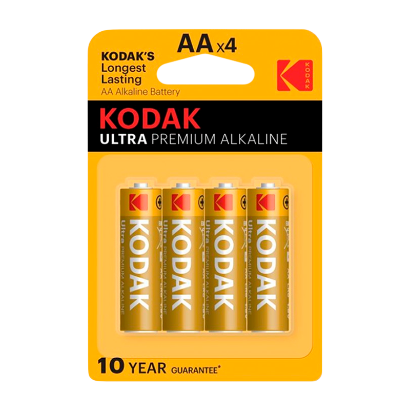 Батарейка Kodak ULTRA PREMIUM LR6 AA BL4 Alkaline 1.5V (4/80/400/17600)