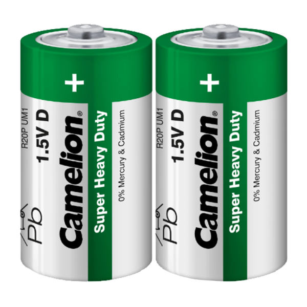 Батарейка Camelion Super R20 D Shrink 2 Heavy Duty 1.5V (2/12/144)