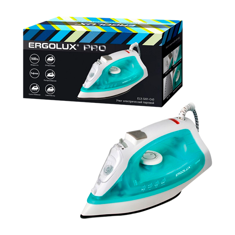Утюг Ergolux ELX-SI01-C40 1600W голубой