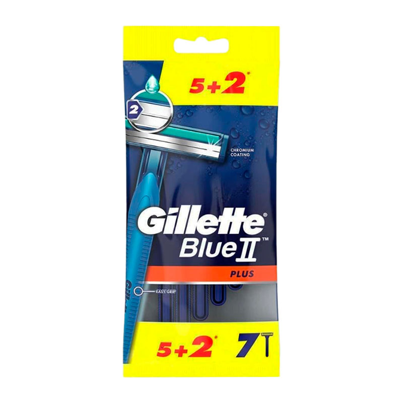 Бритва Gillette Blue II Plus 2 лезвия пластиковая ручка 5+2шт. (1/24)
