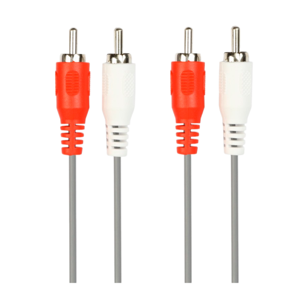 Кабель Smartbuy KA-221 2xRCA (m)-2xRCA (m) 1.8м силикон серый (1/50)