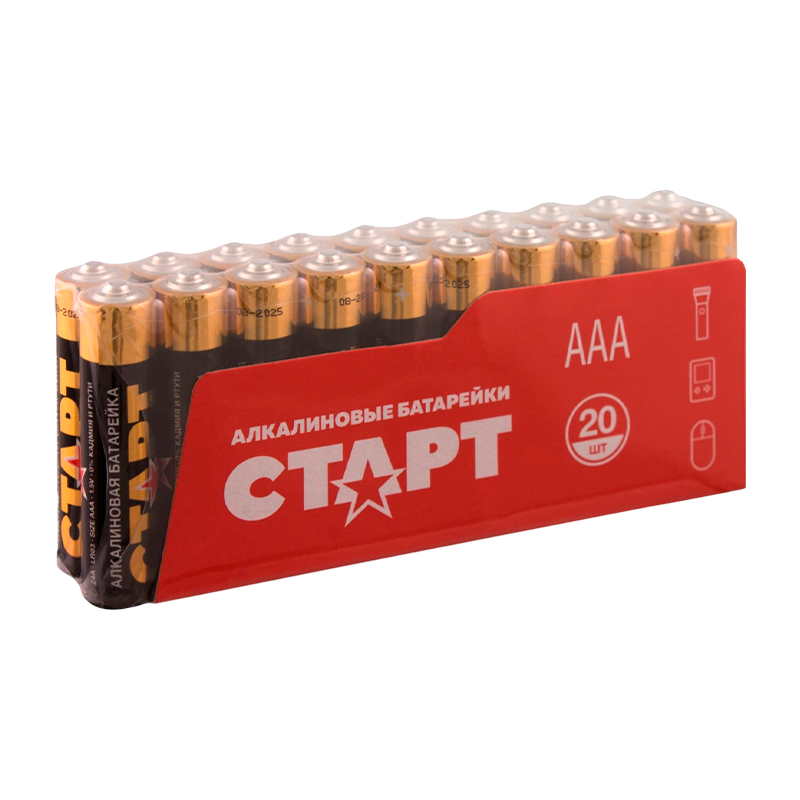 Батарейка Старт LR03 AAA Shrink 20 Alkaline 1.5V (20/40/720)