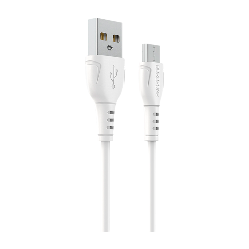 Кабель Borofone BX51 USB (m)-microUSB (m) 1.0м 2.0A ПВХ белый в коробке (1/360)