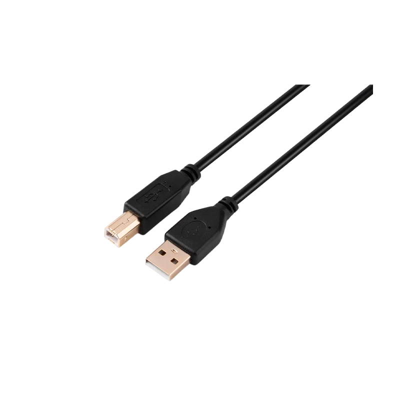 Кабель GoPower USB A (m)-USB B (m) 1.8м ПВХ черный Premium Zip-Lock c подвесом (1/200)