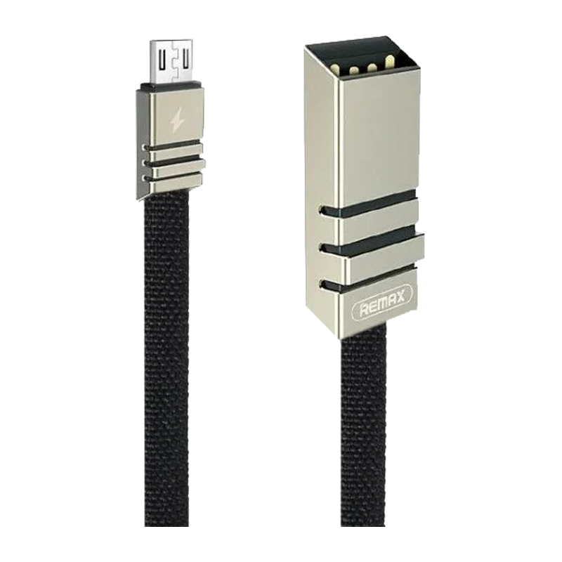 USB кабель REMAX Weave (Micro) RC-081m Черный (1M, 2.1A)