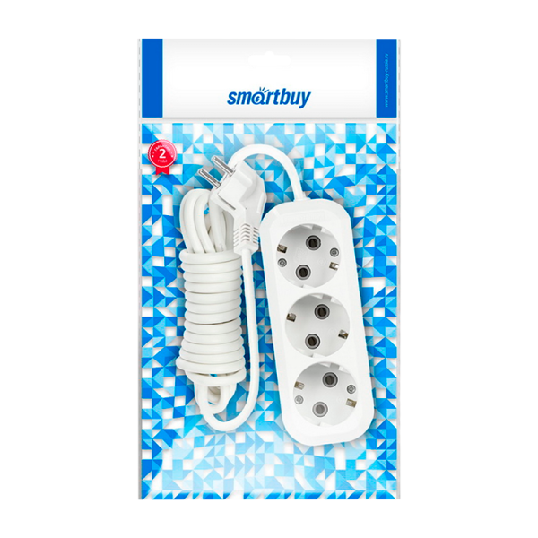 Удлинитель Smartbuy 3р.С/З 16A 7.0м белый (1/40)