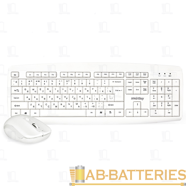 Набор клавиатура+мышь беспроводной Smartbuy 212332AG белый (1/10)