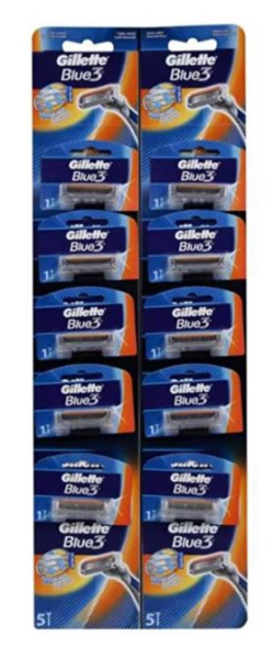 Бритва Gillette BLUE3 3 лезвия пластиковая ручка на карте 10шт. (10/120)