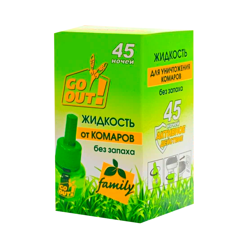 Жидкость от комаров Go Out 45 ночей без запаха (1/36)