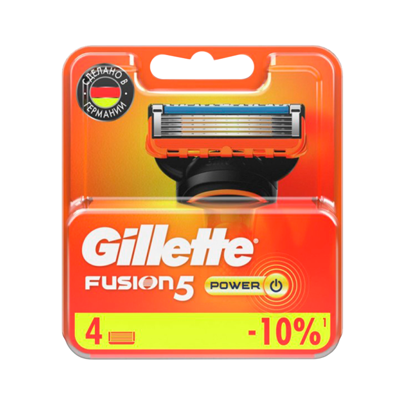 Сменные кассеты Gillette FUSION POWER 5 лезвий 4шт. (цена за 1 шт) (4/40)
